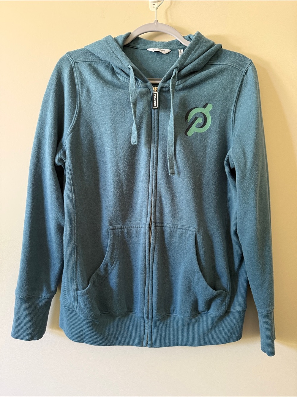 Peloton Teal Full-Zip Hoodie Jacket with Logo